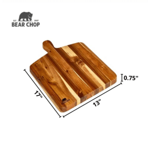 Acacia Wood Cutting Board with Handle (17" x 13" x 0.75") – Perfect Blend of Style and Functionality