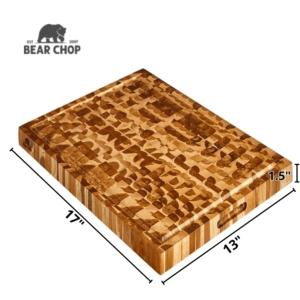 Medium End Grain Teak Cutting Board (17" x 13" x 1.5") – Durability, Style, and Functionality